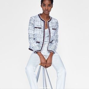 Zara Tweed Blazer Jacket